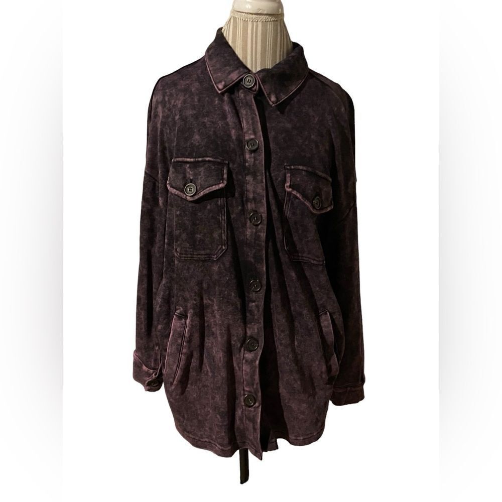 Zenana size large purple shacket like new see pics great look